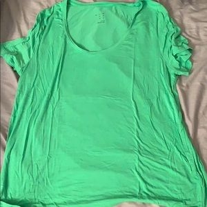Lime Green Scoop Neck Short Sleeve Tee